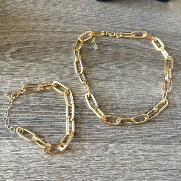 Chain Necklace + bracelet set A1256 - Picture 3 of 3